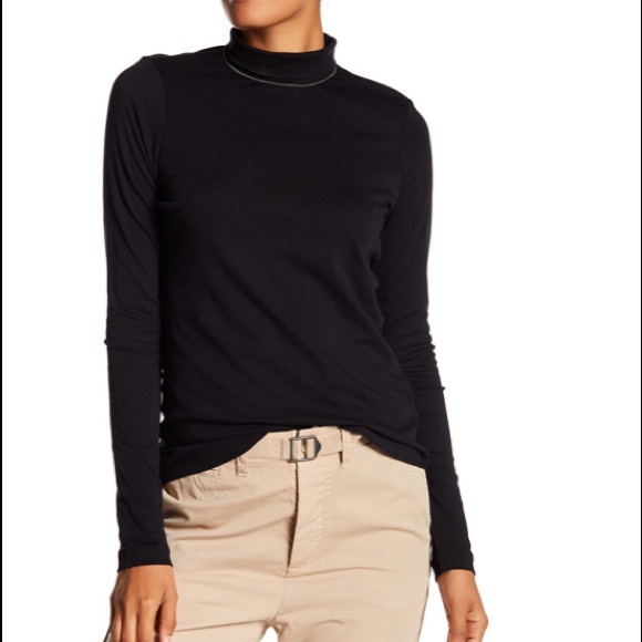 James Perse Tops - James Perse Contrast stitch turtleneck